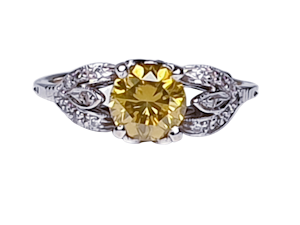 yellow diamond engagement ring  DBGEMS