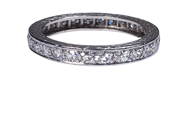 Art Deco Diamond Eternity Ring  DBGEMS - image 3