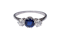 Sapphire and diamond engagement ring  DBGEMS - image 3