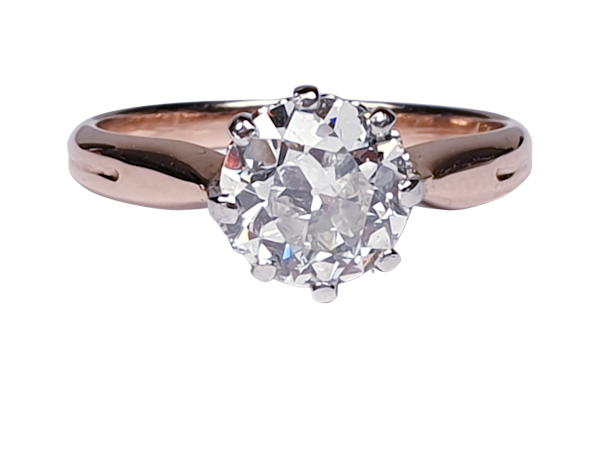 1.41ct Art deco diamond engagement ring  DBGEMS - image 5