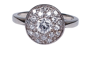 Art Deco Diamond Cluster Ring DBGEMS