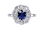 Art deco sapphire and diamond engagement ring  DBGEMS - image 6