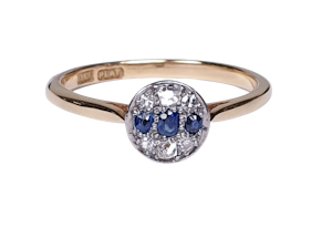 Edwardian Sapphire and Diamond Ring