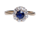 Antique Sapphire and Diamond Cluster Engagement Ring  DBGEMS - image 6