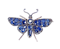 Victorian Sapphire and Diamond Butterfly Brooch  DBGEMS - image 4