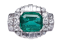 emerald and diamond 1940's cocktail ring  DBGEMS - image 6