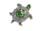 French demantoid and diamond turtle brooch  DBGEMS - image 1
