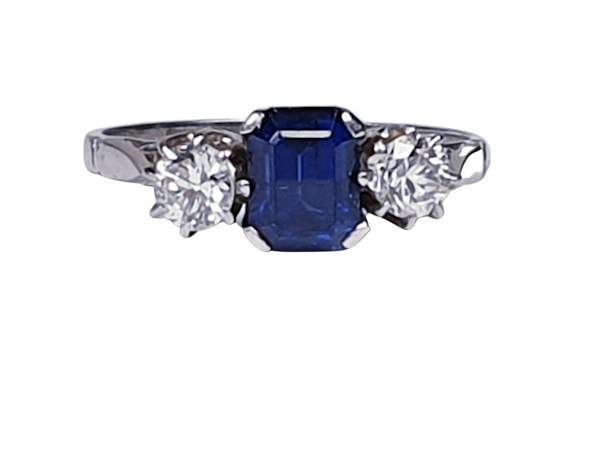 Art Deco Sapphire and Diamond Engagement Ring 3285 DBGEMS - image 5
