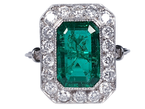 Emerald and diamond dress ring DBGEMS