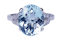 Oval aquamarine and diamond dress ring  DBGEMS - image 1