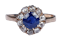 Victorian Sapphire and Rose Diamond Engagement Ring  DBGEMS - image 5