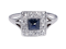 Art Deco Sugar Loaf Sapphire and Diamond Engagement Ring  DBGEMS - image 6