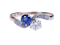 Edwardian Sapphire and Diamond Cross Over Ring  DBGEMS - image 4