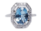 Art deco aquamarine and diamond ring  DBGEMS - image 5