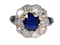 Antique Sapphire and Diamond Cluster Ring 3829  DBGEMS - image 5