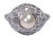 Art Deco Pearl and Diamond Ring  DBGEMS - image 5