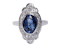 Art Deco Sapphire and Diamond Lozenge Ring  DBGEMS - image 3