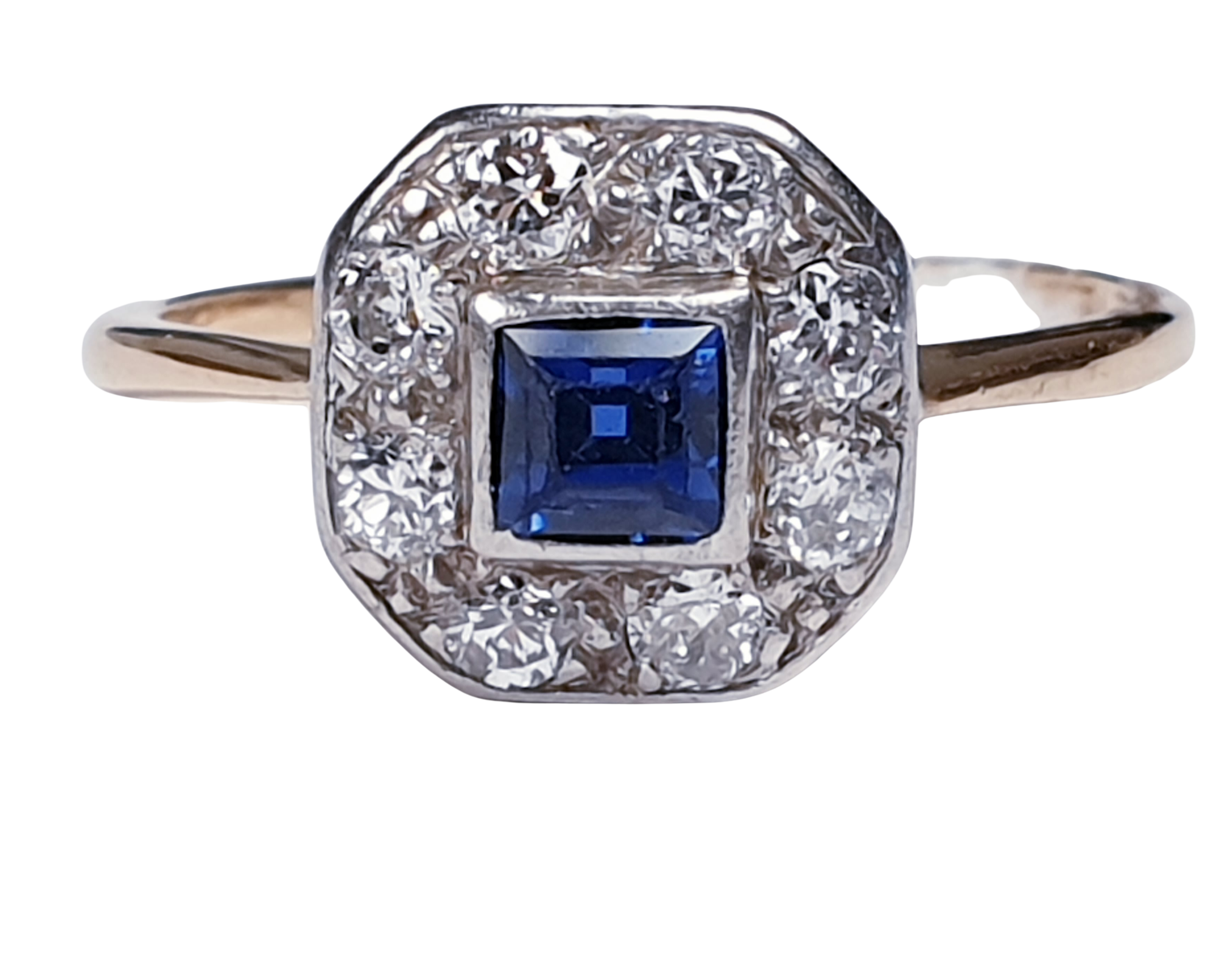 Antique Sapphire And Diamond Engagement Ring DBGEMS