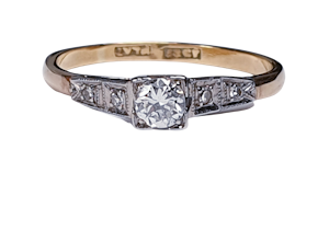 Antique Solitaire Diamond Ring DBGEMS