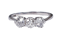Three stone diamond ring set in platinum  DBGEMS - image 4