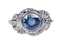 Art Deco Ceylon Sapphire and Diamond Engagement Ring  DBGEMS - image 5