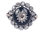 Antique diamond and garnet panel ring 4590   DBGEMS - image 1