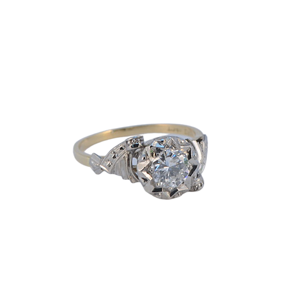 1950's, 18ct White\Yellow Gold and Diamond stone set Ring, SHAPIRO & Co since1979 - image 10