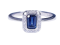 Emerald Cut Sapphire and Diamond Engagement Ring  DBGEMS - image 6