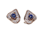 Cabochon Sapphire and Diamond Earrings DBGEMS - image 1