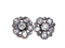 Georgian diamond pansy earrings  DBGEMS - image 1