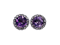 Antique amethyst and diamond stud earrings  DBGEMS - image 1