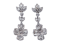 Quatrafoil Diamond drop Earrings set in Platinum  DBGEMS - image 1