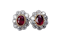 Intense ruby and diamond cluster earrings  DBGEMS - image 1