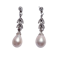 Natural Pearl and Diamond Drop Earrings  DBGEMS - image 1