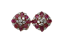 1930's Carved ruby and diamond earrings  DBGEMS - image 1