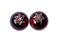 Pair of antique cabochon garnet and diamond earrings - image 1