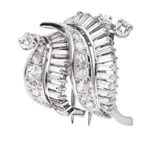 Art deco diamond clip skull 4679 DBGEMS