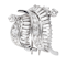 Art deco diamond clip skull 4679 DBGEMS - image 1