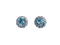 Blue Zircon and Diamond Earstuds  DBGEMS - image 1