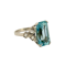 1950's Aquamarine and Diamond ring - image 1