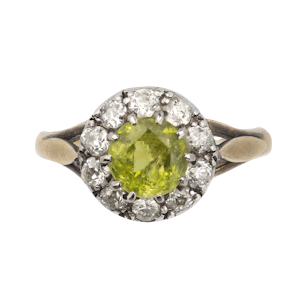 Peridot and diamond ring. Spectrum