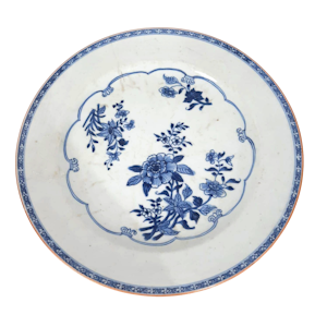 Chinese 18th Century blue and white plate