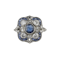 Art Deco Sapphire and Diamond Ring - image 1