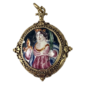 Italian 1660 devotional gold pendant