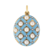 Victorian blue enamel, pearls and  rose cut diamond fancy locket/pendant - image 1