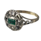 Eighteenth century ring with emerald and diamonds - image 1