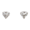 A Pair of Heart Shaped Diamond Studs Offered by The Gilded Lily - image 1