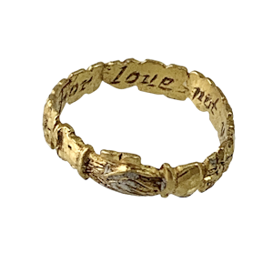 Early seventeenth century posy ring