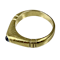 Gold and sapphire stirrup ring - image 1