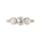 3 stone diamond ring set with  old cut cushion diamonds - image 1